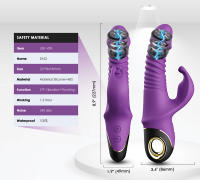 Vibrador de empuje de conejo para mujeres y adultos, estimulador de clítoris telescópico automático, masturbación femenina, Juguetes sexuales, 2022 - details 10
