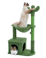 Árbol de cactus para gatos de escalada interior, torre de juego para gatos con hamaca poste rascador - details 1