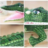 Peluche de cocodrilo grande realista, juguetes de animales de peluche, 39,3 pulgadas, Verde - details 2