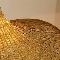 Lámpara colgante de ratán, luz de techo de bambú tejido, luz de comedor Zen japonesa - details 3