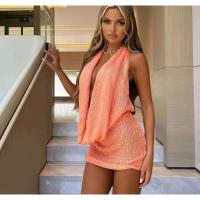 Novedad de verano, falda Sexy de punto con lazo y espalda descubierta para mujer - details 14