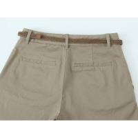 Pantalones casuales de mujer en verano con cinturón trenzado, cintura media, estilo versátil para todas las ocasiones - details 3
