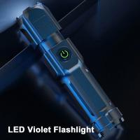linterna a pilas/linternas con pilasLinterna UV portátil de 395nm, recargable por USB, luz negra ultravioleta, Detector de orina de mascotas para detección de orina de mascotas, curado de resina - details 6