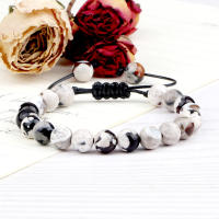8mm hombres mujeres ágatas de fuego cuentas de ónix pulsera brazaletes curación Piedra Natural Chakra oración encanto Buda joyería ajustable regalos - details 9
