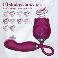 Lamiendo Rose-vibrador estimulador del clítoris Oral NippleThrusting consolador 2 en 1 juguete para mujeres productos sexuales para adultos - details 2