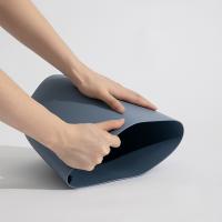 Cubo de basura de plástico para baño, papelera pequeña para oficina, papelera moderna para dormitorio, sala de estar, color rosa - details 6