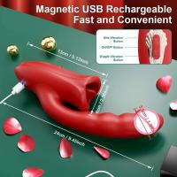 Leten-vibradores consoladores realistas para mujer, vibrador de punto G, lengua, lamiendo pezón, clítoris, estimulador de vibraciones, Juguetes sexuales para adultos 18 - details 9