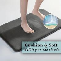 Alfombrilla absorbente para pies acolchada de color sólido para diferentes habitaciones, esponja espesa de franela, cuarto de ducha, alfombrilla antideslizante, alfombrilla de entrada - details 0