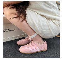 Zapatos de ballet de velcro con correa Estilo casual para mujeres Novedad en zapatos amarillos de satén 2025 - details 14