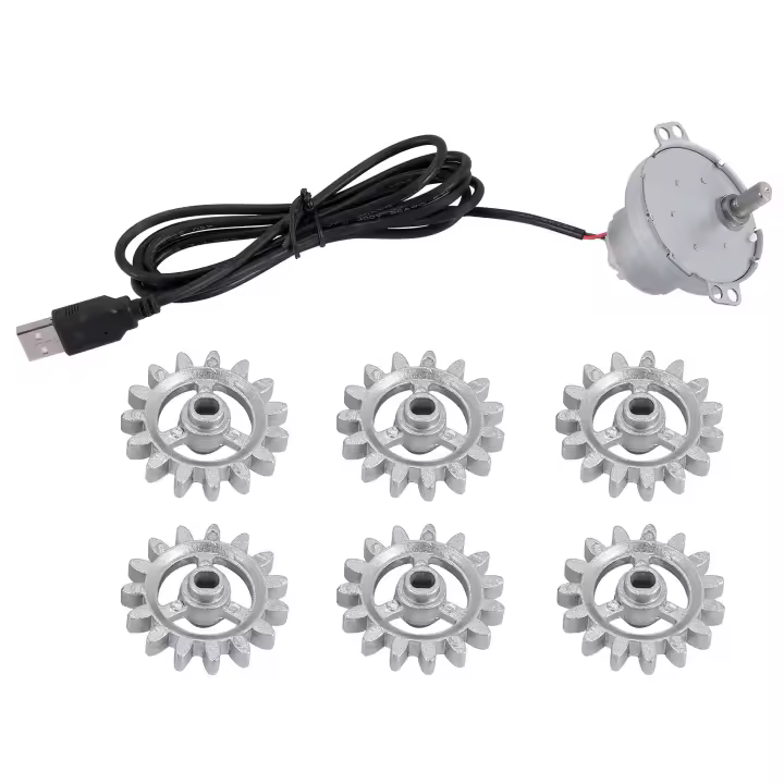 Herramientas de parrilla Rotisserie automática, engranaje de Marco giratorio de Metal para barbacoa con Motor de Cable USB, juego de herramientas de Marco Rotativo Automático DIY - 1