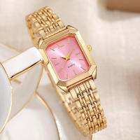 Nuevo Reloj informal con banda de acero para mujer, esfera cuadrada, reloj de pulsera de cuarzo para estudiante - details 6