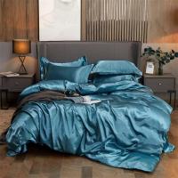 Funda de Edredón de Seda Imitación de Satén Tapete para Cama Conjunto de Textiles Domésticos Europeos y Americanos Funda de Almohada de Tamaño King 240x220 - details 21