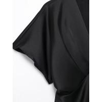 OUWU- Vestido Largo De Fiesta Acampanado Con Temperamento Para Mujer, Novedad De Verano, Moda Informal De Manga Corta Con Textura De Satén De Seda, Vestido Elegante Para Primavera 2025 - details 13