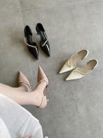 Tacones altos nuevo diseño de nicho temperamento pies no cansados ​​diamantes de imitación blanco stiletto zapatos de boda hueco sandalias - details 14