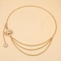 Cinturón de Metal para mujer, cadena fina de oro y plata, estilo Punk, Hip Hop, sol, luna y estrella - details 6