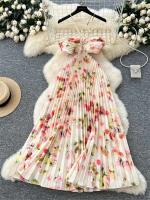 Vestido Largo con Halter de Espalda Descubierto SINGREINY Estilo Playero de Vacaciones Suave para Mujeres - details 0
