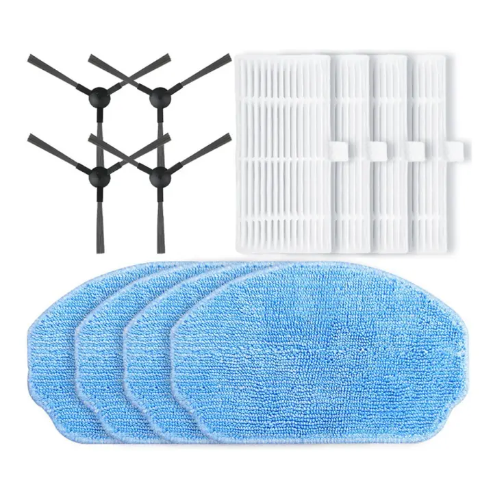 Piezas de repuesto para Cecotec Conga 999 Origin x-treme, cepillo lateral, filtro Hepa, almohadilla para mopa - 1