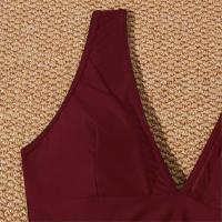 Traje de Baño de Una Pieza Bajo la Espalda 2025 Traje de Baño Sexy con Cuello en V - details 10