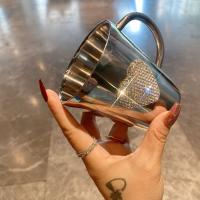 "Taza de Café Corazón con Diamantes - Acero Inoxidable 304, Diseño Elegante, Taza Viaje para Mujer, Regalo Romántico con Purpurina |   Envío Rápido Miravia" - details 7