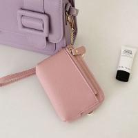 Cartera corta Retro con múltiples ranuras para tarjetas para mujer, cartera de mano con cremallera, monedero de Pu, carteras pequeñas de piel de vaca portátiles de Color sólido para fiesta - details 8