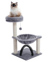 PAWZ-Pequeño árbol para gatos, torre linda con postes rascadores de sisal para gatos pequeños, hamaca grande para gatos - details 23