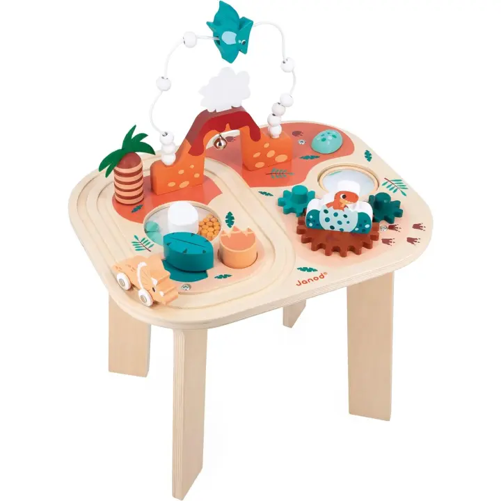 Mesa de Dinosaurios Dino Mesa de 8 Actividades Estimulación de Motricidad Fine y Destreza - 1
