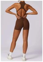 Monos deportivos sin mangas V Back Scrunch Traje de yoga de una pieza con cremallera - details 20