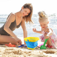 Cubo de Agua Plegable y Cubo de Arena Juguete de Playa para Niños Promueve la Interacción Padre-Hijo - details 0