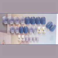 Tulipán azul artificial para mujer, uñas postizas para dedos, decoración DIY - details 1