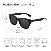 Gafas de sol polarizadas cuadradas de moda para mujer, protección UV400, gafas de sol de mariposa para damas, compras Gif - details 3