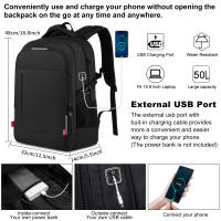 Mochila de viaje para mujer, deportes al aire libre impermeables, con puerto de carga USB - details 1