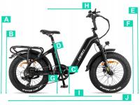FAFREES F20 Master Bicicleta Eléctrica, Marco de Fibra de Carbono, Motor de 500W, Batería de 48V 22.5Ah, Neumáticos de 20*4,0 Pulgadas de Espesor, Frenos hidráulicos dobles, SHIMANO de 7 Velocidades, Pantalla LCD en color, Aurora Gris - details 11
