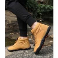 Botas de nieve para hombres y mujeres de terciopelo de invierno engrosado caliente al aire libre montañismo vadeando zapatos de algodón de cinco dedos zapatos especiales de montañismo para hombres y mujeres - details 9