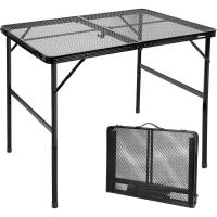 Mesa Plegable, fácil de Guardar, Mesa de Picnic compacta y portátil para Parrilla, Camping al Aire Libre, jardín, Patio, Comedor, Barbacoa, Fiesta, Mercado, 3 pies (Mediana, Plateada) - details 15