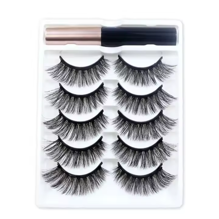 Kit de Pestañas Magnéticas Reutilizable Efecto Natural Incluye Aplicador Certificado - 1