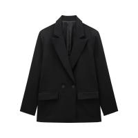 Nuevo Blazer de Manga Larga para Mujer Cashmere, Pattern de Monograma, Doble Botonadura, Vintage - details 6