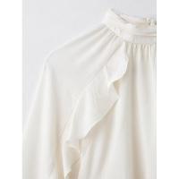 OUWU- Blusa con pliegues para mujer, camisa de manga larga, elegante, primavera, 2025 - details 11
