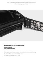 Bolso Cruzado de Moda de Luna Media de Cuero Suave Bolso Oblicuo de Hombro con Sensación Premium - details 13