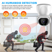 2Pack YI 5G WiFi 2MP Smart IP Camera， con monitor de bebé a color, función de detección de cuerpo AI ， función de visión nocturna， para Smart Home， montaje en pared. - details 5