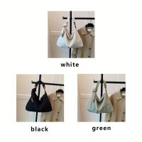Bolso Cruzado de Nylon Ligero Versátil Accesorio de Moda con Cierre de Cremallera y Detalle de Ganchos Ideal para Comutería, Compras, Actividades al Aire Libre Monedero Pequeño con Correa Desmontable Blanco/Negro - details 2