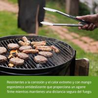 Barbacoa Portátil de Carbón Rodantes, Bandejas Laterales, Sistema de Ventilación y Depósito de Ceniza Parrilla de Acero de 57x42cm Tamaño 116,5x13,1x56cm - details 41