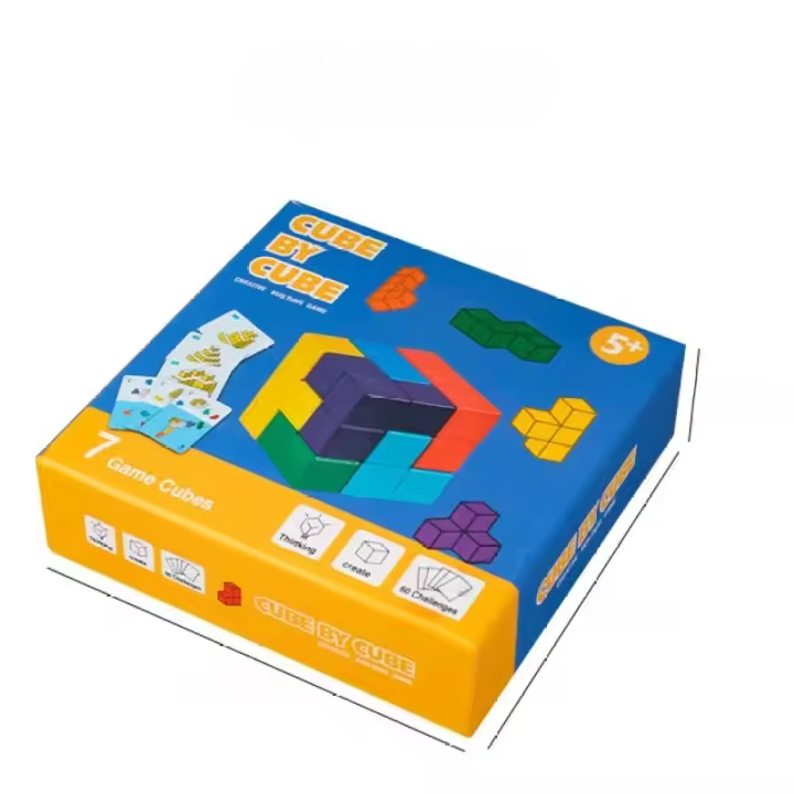 Bloques Cúbicos De Madera Para Niños Modelos Geométricos Aprendizaje Espacial Matemático Juguetes Educativos Auxiliares De Enseñanza Montessori - 1