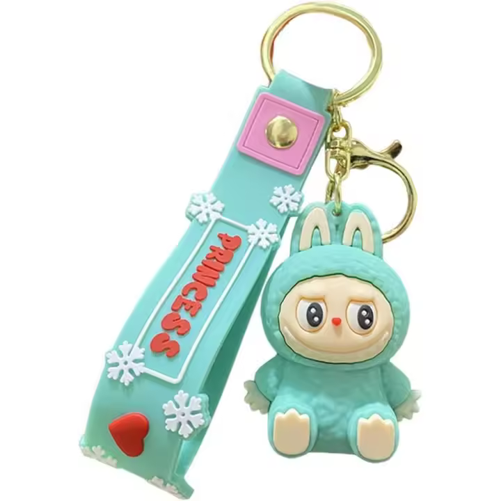 Labubu Llavero, Lindo Labubu Muñeca Accesorios de Pulsera Kawaii Monster Llavero Bolsa Charm Regalo para Mujeres - 1