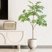 Plantas artificiales grandes de 76-140 cm, árboles falsos, ramas de árbol de banyan de plástico, hojas de violín verdes para jardín, hogar y oficina - details 7