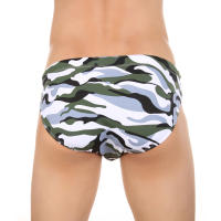 Calzoncillos de natación para hombre Bolsa para el pene Copa Traje de baño Bikini Camuflaje sexy Traje de baño Pantalones cortos con almohadilla push up Ropa de surf de playa - details 4