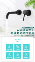 Lavabo empotrable negro oculto, grifo de agua fría y caliente, caja empotrada oculta de acero inoxidable 304 - details 1