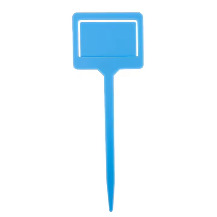 Etiquetas de plástico para jardinería, etiquetas para suculentas, plantas en macetas, color azul, 100 piezas - 1