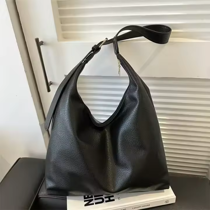 Bolso de mano de cuero de moda para mujer, tendencia 2025, bolso de hombro Simple grande de alta capacidad, bolsos de mano para mujer, bolsos de mensajero - 1