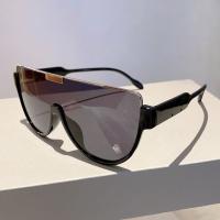 Gafas de sol finas con montura de una pieza de moda para mujer, trajes de verano, accesorios de moda semicírculo con personalidad para uso diario para actividades al aire libre, gafas de sol de Año Nuevo 2025, regalos para novias - details 0
