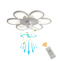Ventilador de techo moderno de 19,7 pulgadas, lámpara de araña LED regulable con Control remoto - details 0